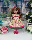 Summer Iris - dress, tights & shoes for Little Darling Doll or 33cm BJD