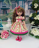 Summer Iris - dress, tights & shoes for Little Darling Doll or 33cm BJD