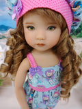 Summer Mermaid - romper, hat, socks & shoes for Little Darling Doll or 33cm BJD