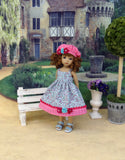 Summer Miss - dress, jacket, beret & sandals for Little Darling Doll or 33cm BJD
