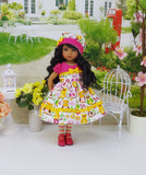 Summer Owl - dress, hat, tights & shoes for Little Darling Doll or 33cm BJD