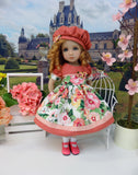 Summer Pansies - dress, beret, socks & shoes for Little Darling Doll or 33cm BJD