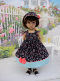 Summer Picnic - dress, visor & sandals for Little Darling Doll or other 33cm BJD