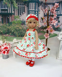 Summer Rose - dress, hat, tights & shoes for Little Darling Doll or 33cm BJD