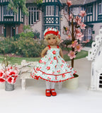 Summer Rose - dress, hat, tights & shoes for Little Darling Doll or 33cm BJD