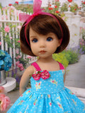 Summer Rosebud - dress, tights & shoes for Little Darling Doll or 33cm BJD