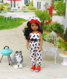 Summer Scottie - romper, hat & sandals for Little Darling Doll or 33cm BJD