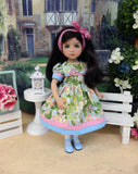 Summertime Beauty - dress, tights & shoes for Little Darling Doll or 33cm BJD