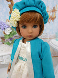 Sunday Best - Coat, beret, dress, slip & shoes for Little Darling Doll or 33cm BJD