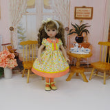 Sunny Bouquet - dress, tights & shoes for Little Darling Doll or 33cm BJD
