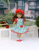 Sunny Day Orchards - dress, beret, socks & shoes for Little Darling Doll or other 33cm BJD