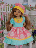 Sunny Daze - dress, hat, tights & shoes for Little Darling Doll