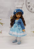 Suzie Snowflake - dress, jacket, beret, tights & shoes for Little Darling Doll or 33cm BJD