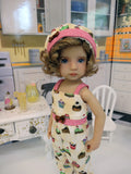 Sweet Bonbons - romper, hat & sandals for Little Darling Doll or 33cm BJD