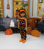 Sweet Candy Corn - romper, hat & shoes for Little Darling Doll or 33cm BJD