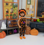 Sweet Candy Corn - romper, hat & shoes for Little Darling Doll or 33cm BJD
