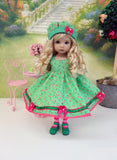 Sweet Cherries - dress, hat, tights & shoes for Little Darling Doll or other 33cm BJD