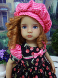 Sweet Cherry - dress, hat, socks & shoes for Little Darling Doll or 33cm BJD