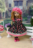 Sweet Cherry - dress, hat, socks & shoes for Little Darling Doll or 33cm BJD