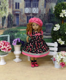 Sweet Cherry - dress, hat, socks & shoes for Little Darling Doll or 33cm BJD