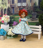 Sweet Floral - dress, tights & shoes for Little Darling Doll or other 33cm BJD