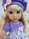 Sweet Hello Kitty - dress, hat, tights & shoes for Little Darling Doll or 33cm BJD
