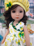 Sweet Lemon - dress, hat, & sandals for Little Darling Doll or 33cm BJD