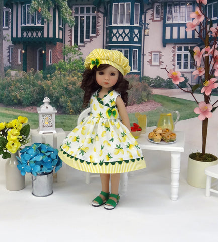 Sweet Lemon - dress, hat, & sandals for Little Darling Doll or 33cm BJD