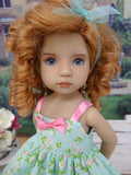 Sweet Meadow - dress, socks & shoes for Little Darling Doll or 33cm BJD