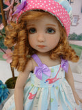 Sweet Songbird - dress, hat & sandals for Little Darling Doll or 33cm BJD