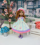 Sweet Songbird - dress, hat & sandals for Little Darling Doll or 33cm BJD
