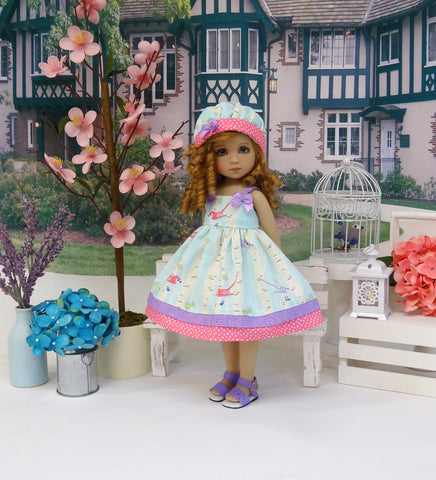 Sweet Songbird - dress, hat & sandals for Little Darling Doll or 33cm Darling Lil' Bee Sweet Songbird - dress, hat & sandals for Little Darling Doll or 33cm Darling Lil' Bee