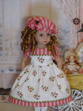 Sweet Strawberries - dress, beret, tights & shoes for Little Darling Doll