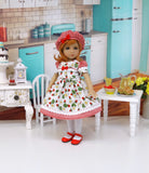 Sweet Strawberry Shortcake - dress, hat, tights & shoes for Little Darling Doll or 33cm BJD