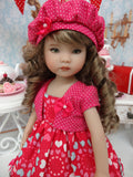 Sweetheart - dress, jacket, hat, socks and shoes for Little Darling Doll or 33cm BJD