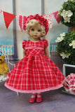 Sweetheart Plaid - dress, hat, tights & shoes for Little Darling Doll or 33cm BJD