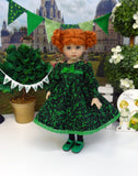 Swirl of Clovers - dress, tights & shoes for Little Darling Doll or 33cm BJD