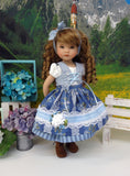 Swiss Beauty - dirndl ensemble with tights & boots for Little Darling Doll or 33cm BJD