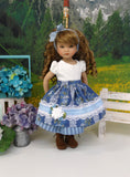 Swiss Beauty - dirndl ensemble with tights & boots for Little Darling Doll or 33cm BJD