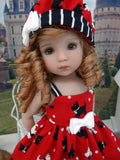 Tail Wagging - dress, hat, socks & shoes for Little Darling Doll or 33cm BJD
