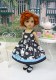 Tea for Two - two ensembles with dresses, tights & shoes for Little Darling Dolls or 33cm BJD