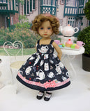Tea for Two - two ensembles with dresses, tights & shoes for Little Darling Dolls or 33cm BJD