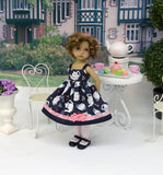 Tea for Two - two ensembles with dresses, tights & shoes for Little Darling Dolls or 33cm BJD