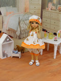 Terrific Tigger - babydoll top, bloomers, hat & sandals for Little Darling Doll
