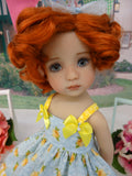 Texas Rose - dress, tights & shoes for Little Darling Doll or 33cm BJD