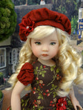 Thistleberry - dress, beret, tights & shoes for Little Darling Doll or other 33cm BJD