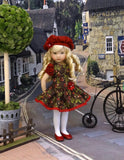 Thistleberry - dress, beret, tights & shoes for Little Darling Doll or other 33cm BJD