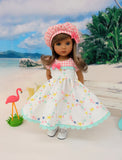 Tiny Turtles - dress, hat, socks & shoes for Little Darling Doll or 33cm BJD