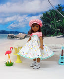 Tiny Turtles - dress, hat, socks & shoes for Little Darling Doll or 33cm BJD
