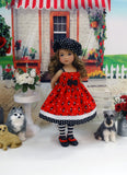 Toy Poodle - dress, hat, tights & shoes for Little Darling Doll or 33cm BJD